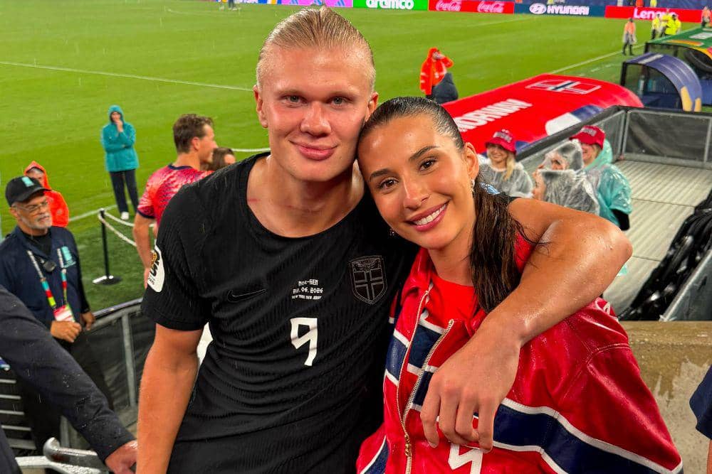 Intip Gaya Isabel Haugseng Johansen Kekasih Erling Haaland saat Nonton Piala Dunia 2026