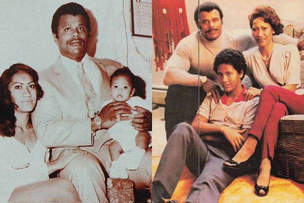 Dwayne Johnson dan orang tuanya