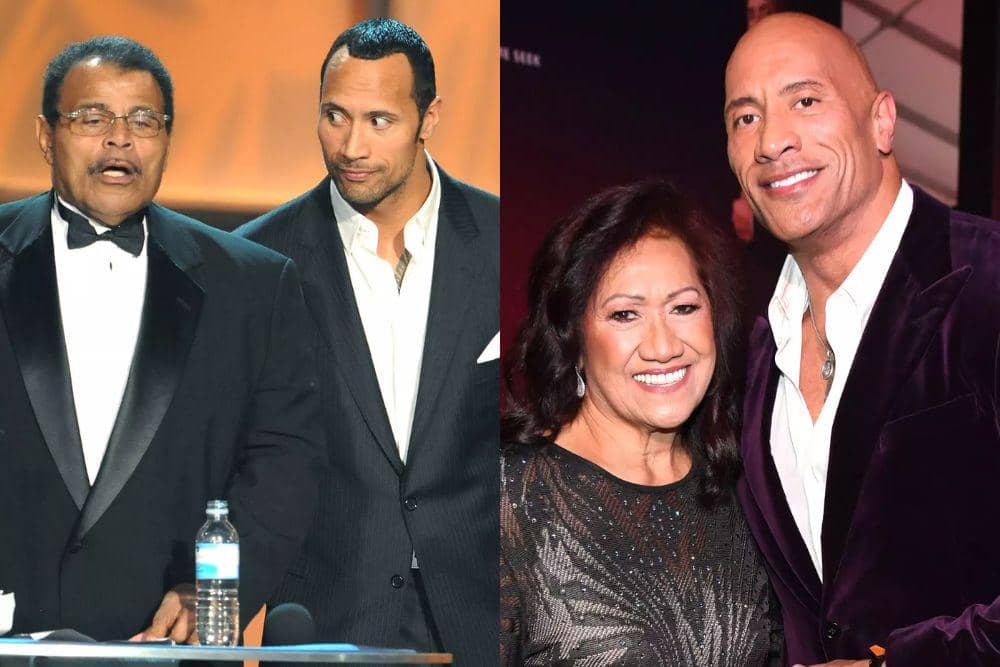 Dwayne Johnson dan orang tuanya
