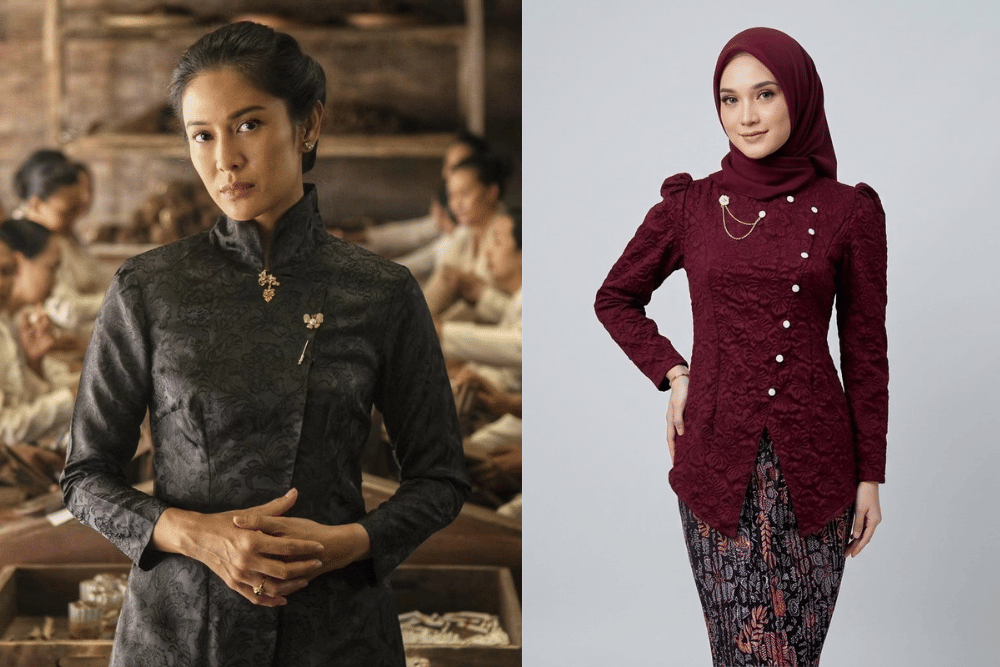 8 Ide OOTD Kebaya Janggan Hijab dan Nonhijab yang Elegan 