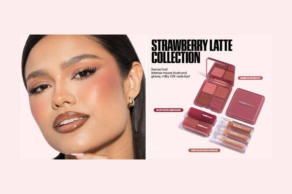 Huda Beauty Hadirkan Strawberry Latte Collection, Terinspirasi Tampilan Ikonik Y2K