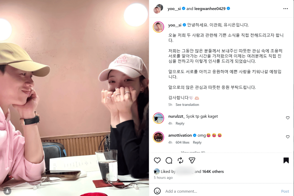 Lee Gwan Hee & Yoo Si Eun Single's Inferno Umumkan Pacaran