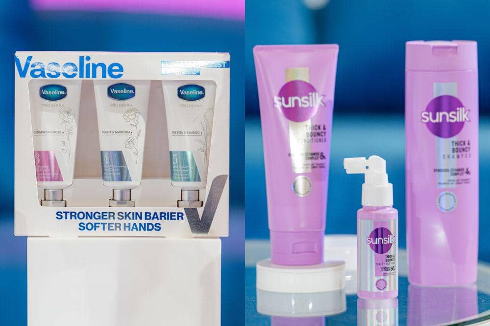 Produk perawatan Unilever Indonesia, Vaseline Pro Derma Hand Cream dan Sunsilk Thick & Bouncy, diperkenalkan di GloUtopia.