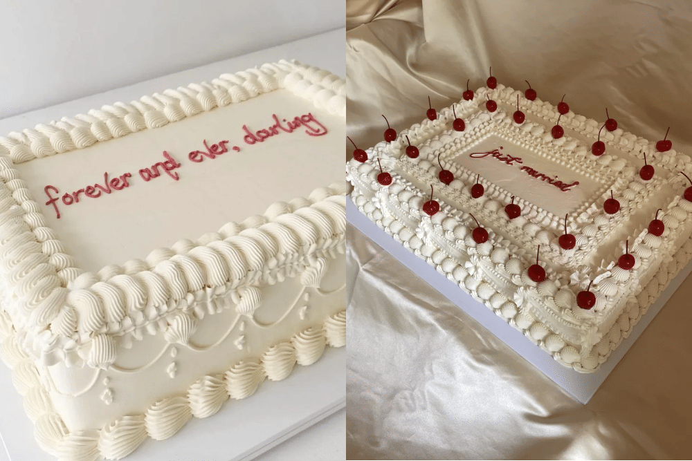 vintage sheet cake
