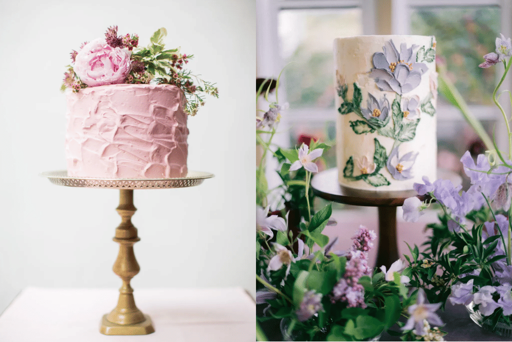 one-tier wedding cake