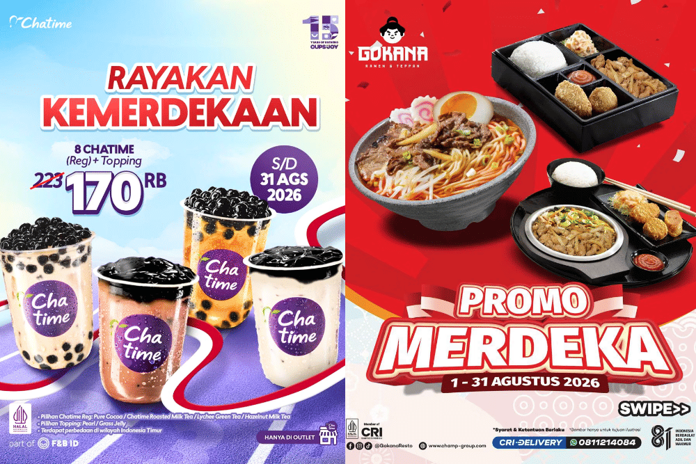 Daftar Promo Makanan dan Minuman 17 Agustus 2026, Mulai Rp17 Ribuan