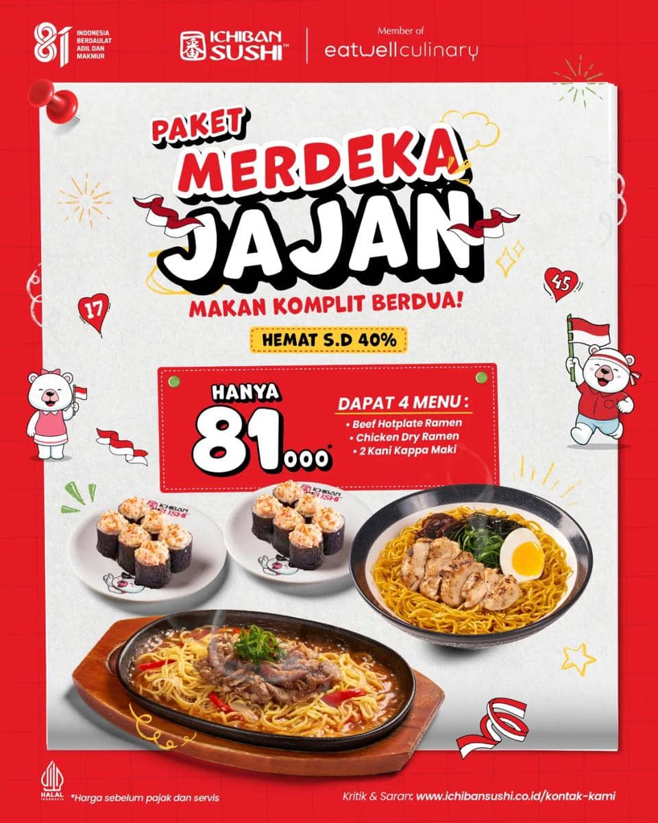 promo makanan dan minuman 17 Agustus 2026 di Jakarta