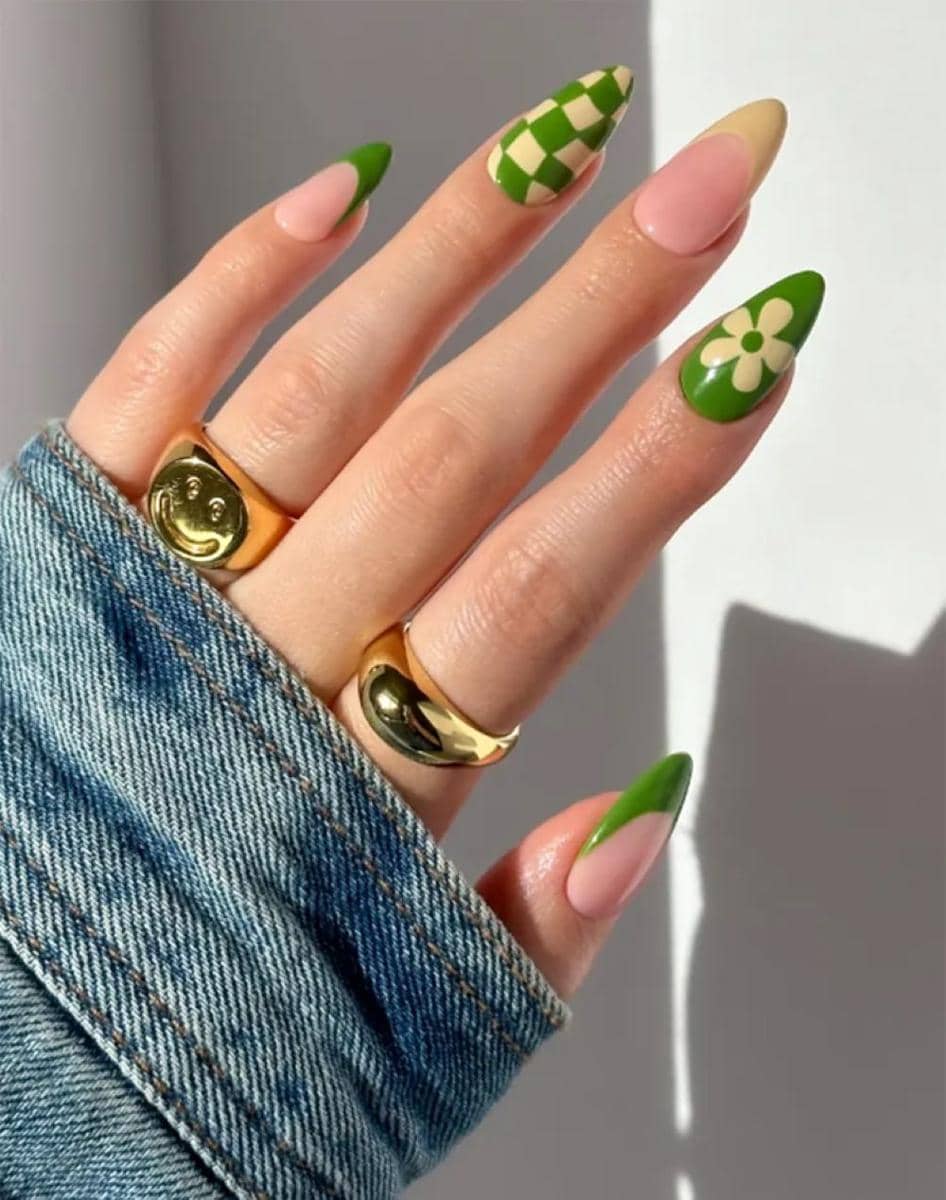 Inspirasi Nail Art Warna Matcha Green
