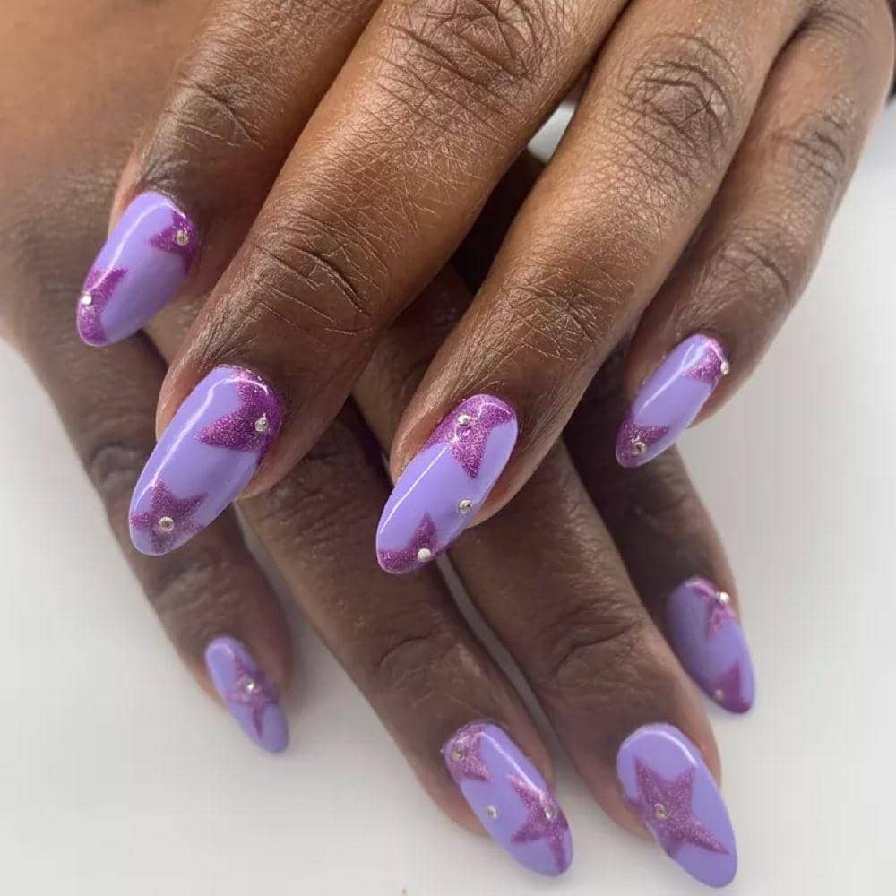 Inspirasi Nail Art Warna Lavender