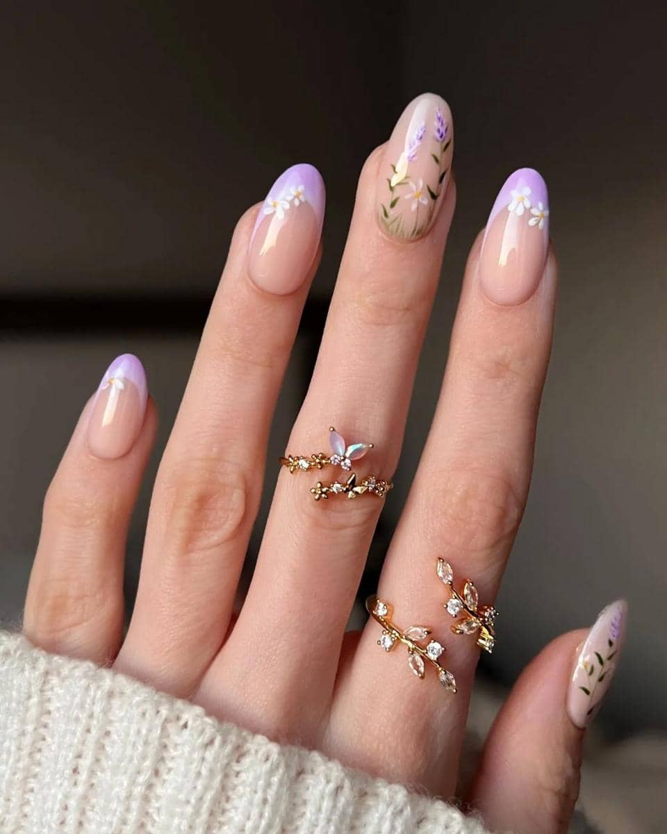 Inspirasi Nail Art Warna Lavender