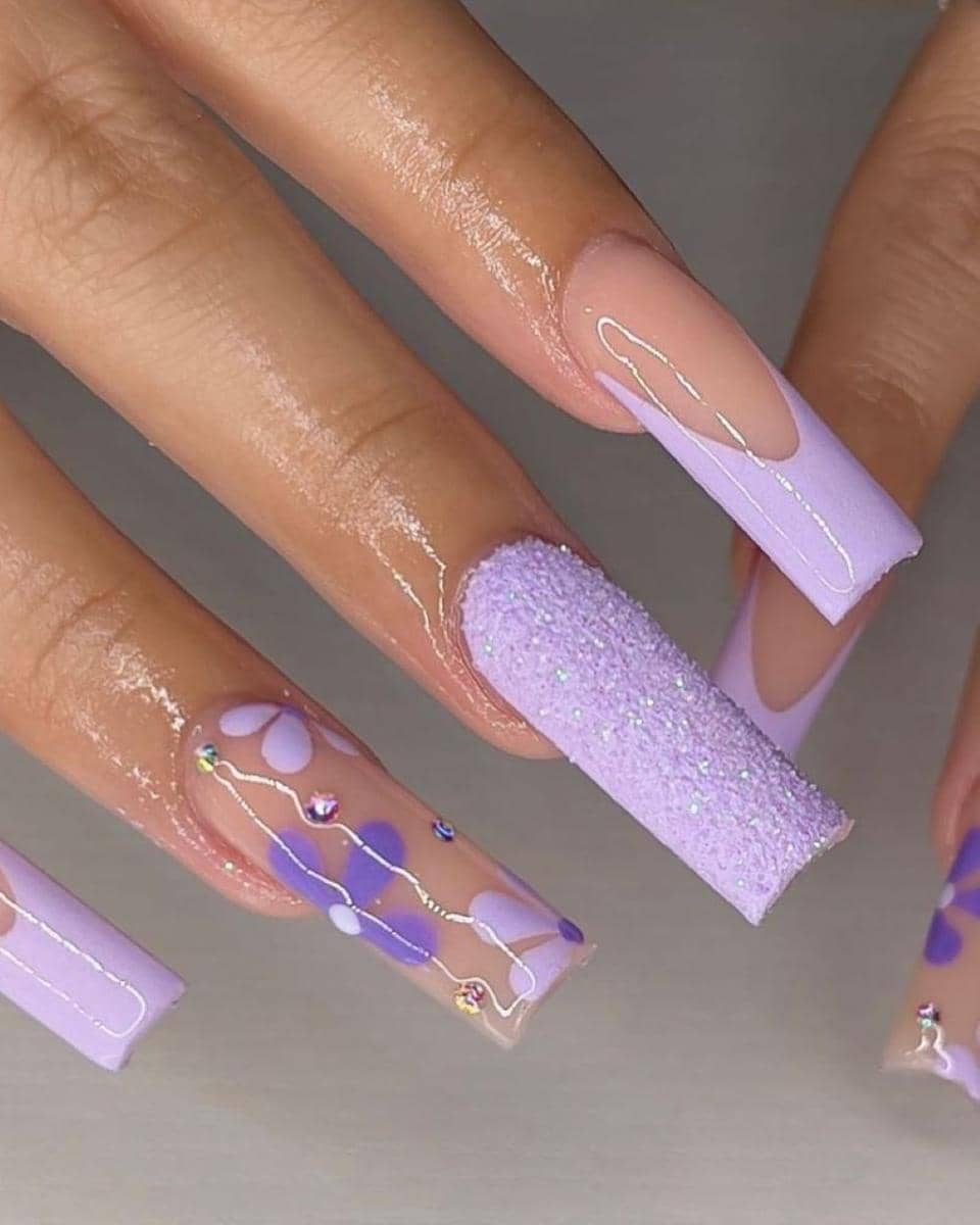 Inspirasi Nail Art Warna Lavender