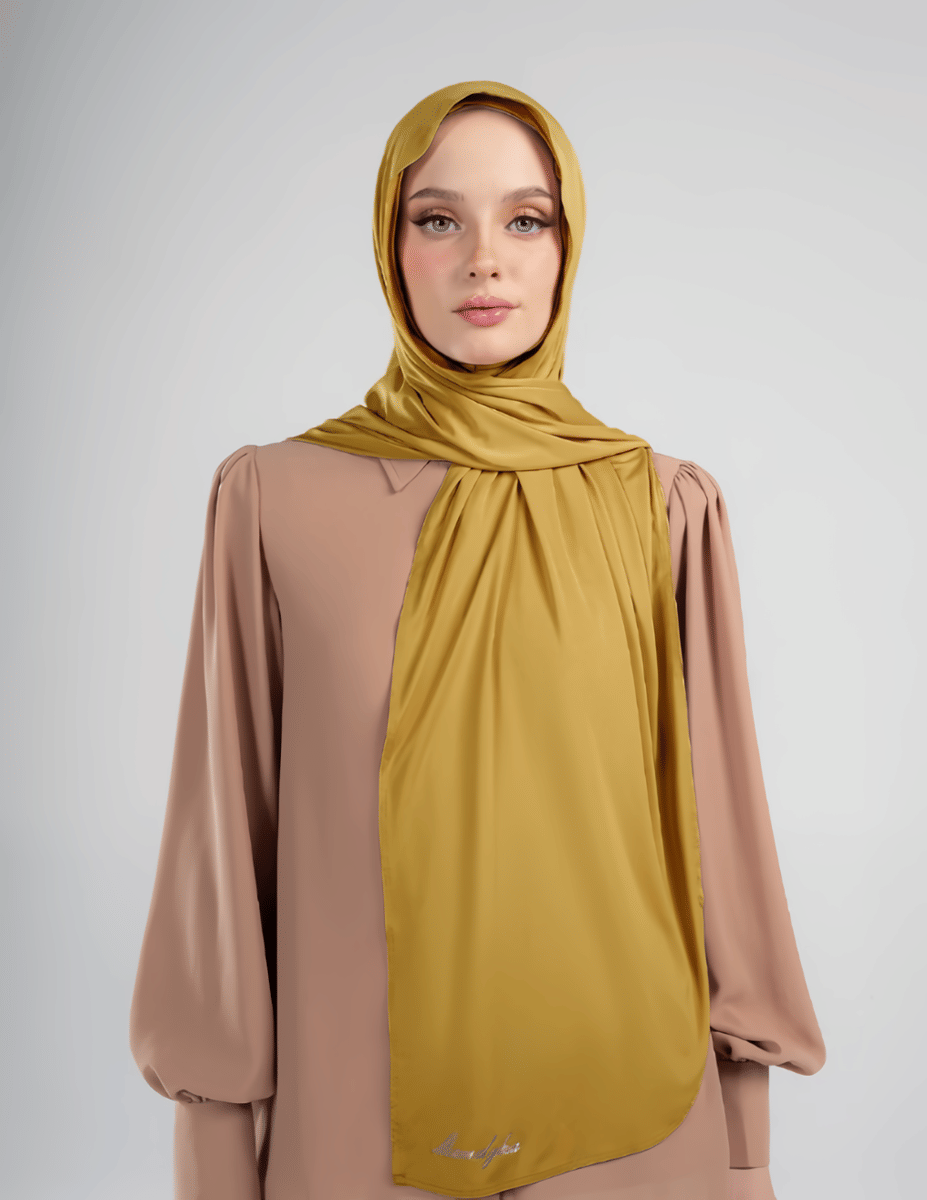 Hijab Mustard dan Dusty Pink