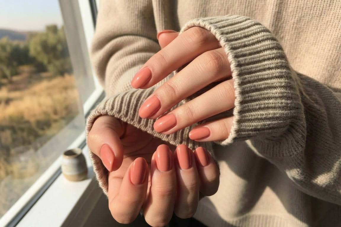 7 Inspirasi Nail Art Warna Peach, Soft dan Feminin