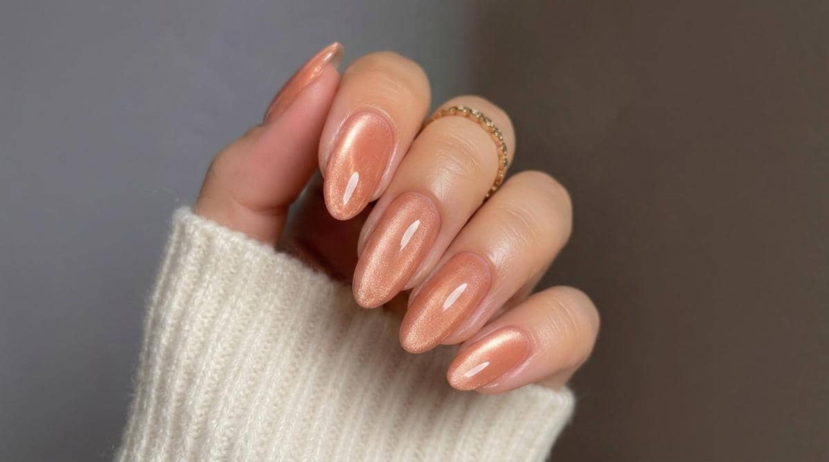 inspirasi nail art warna peach