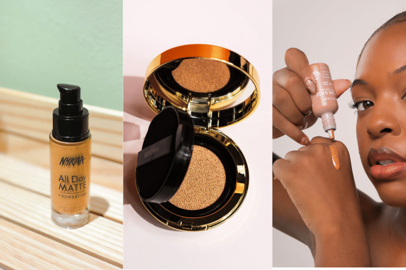 Ilustrasi Foundation, Cushion, dan Tinted Sunscreen