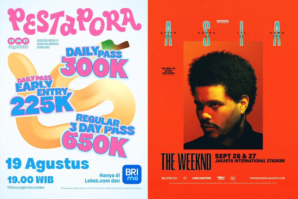 Daftar Konser Musik September 2026, Pestapora sampai The Weeknd