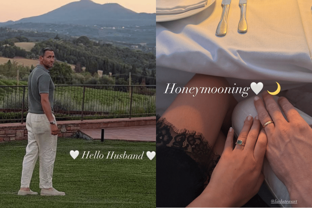 Sabrina Bartlett dan Lachie Stewart Resmi Menikah