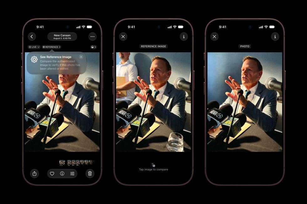 Apple iPhone 18 Pro Photos app Apple Reference Image