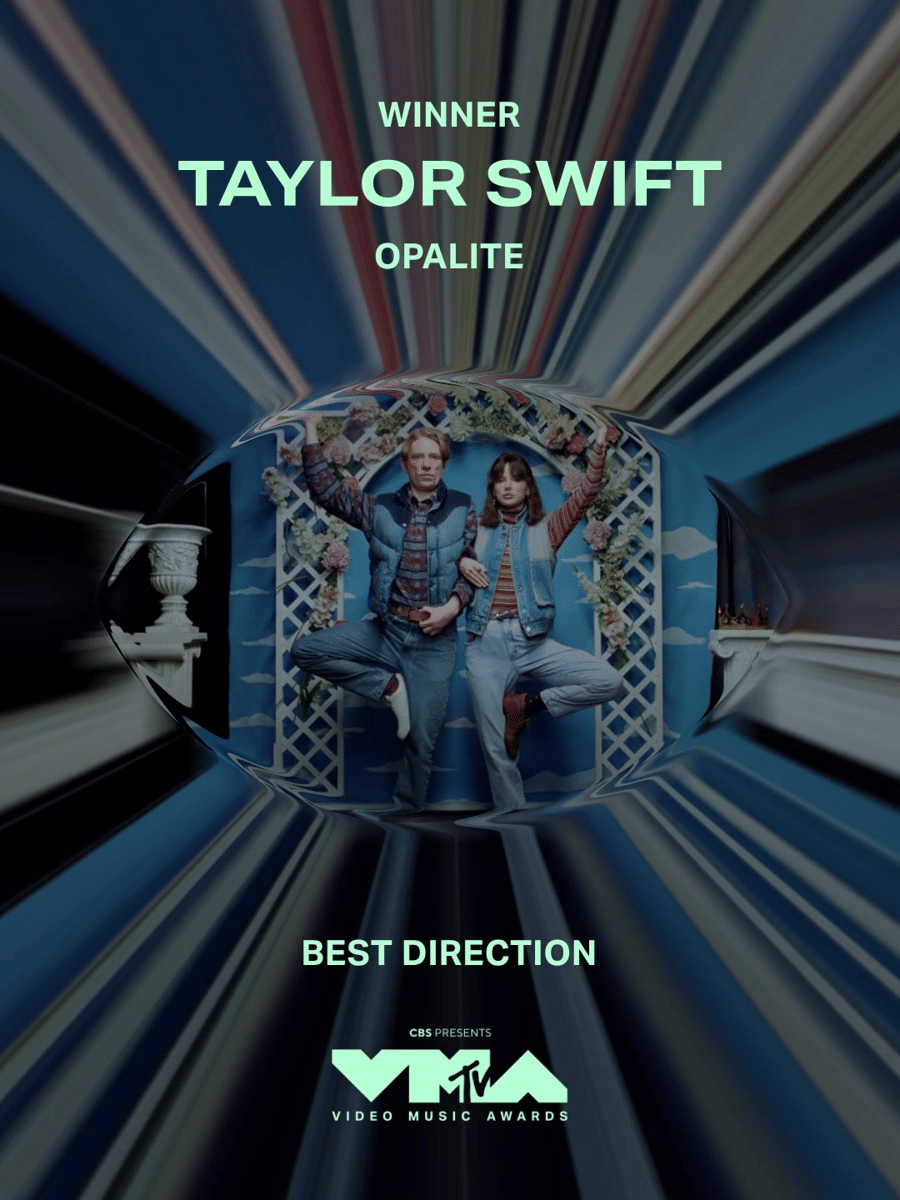 Taylor Swift memenangkan kategori Best Direction untuk "Opalite" di MTV VMAs 2026