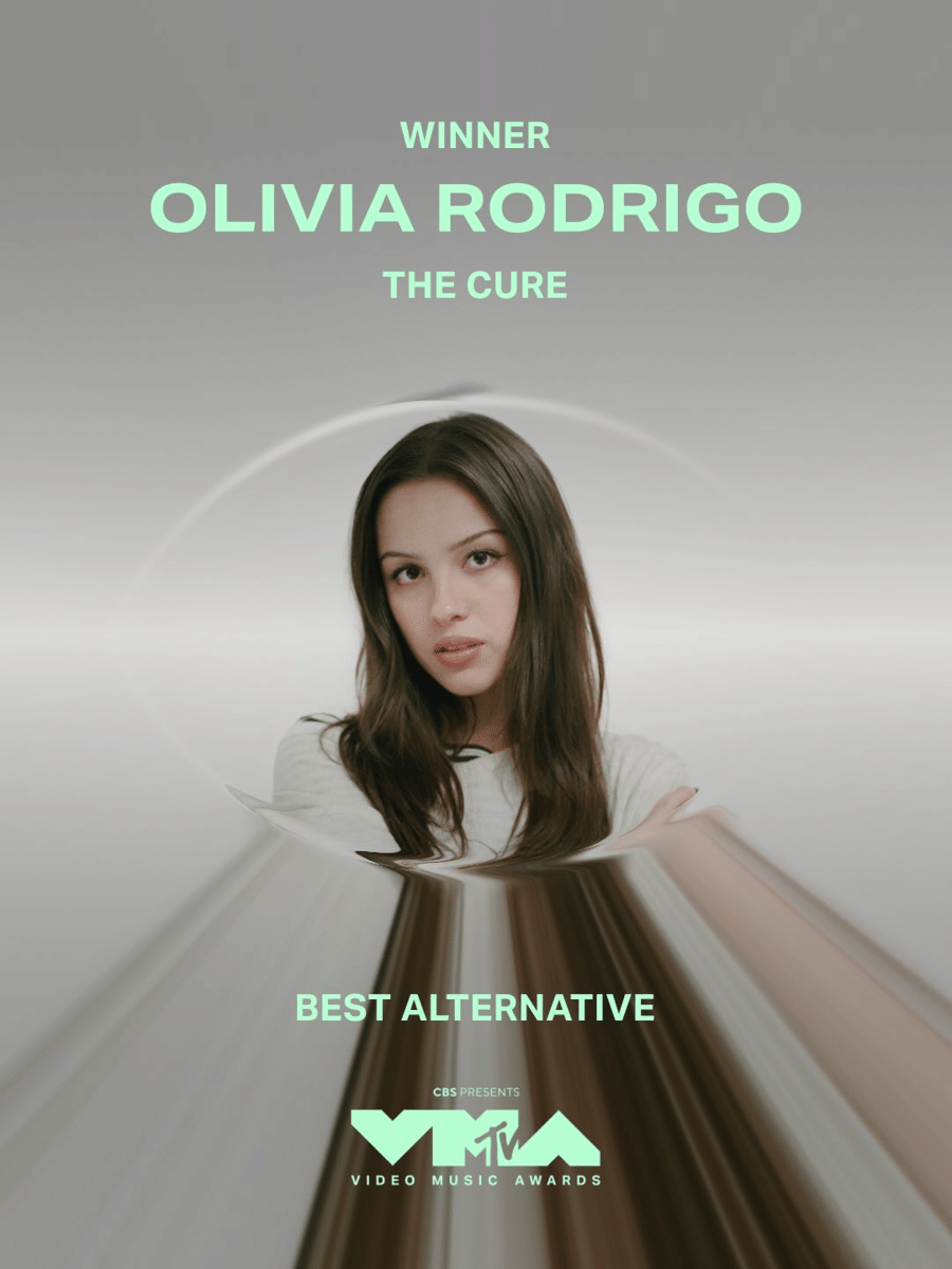 Olivia Rodrigo memenangkan kategori Best Alternative untuk "the cure" di MTV VMAs 2026