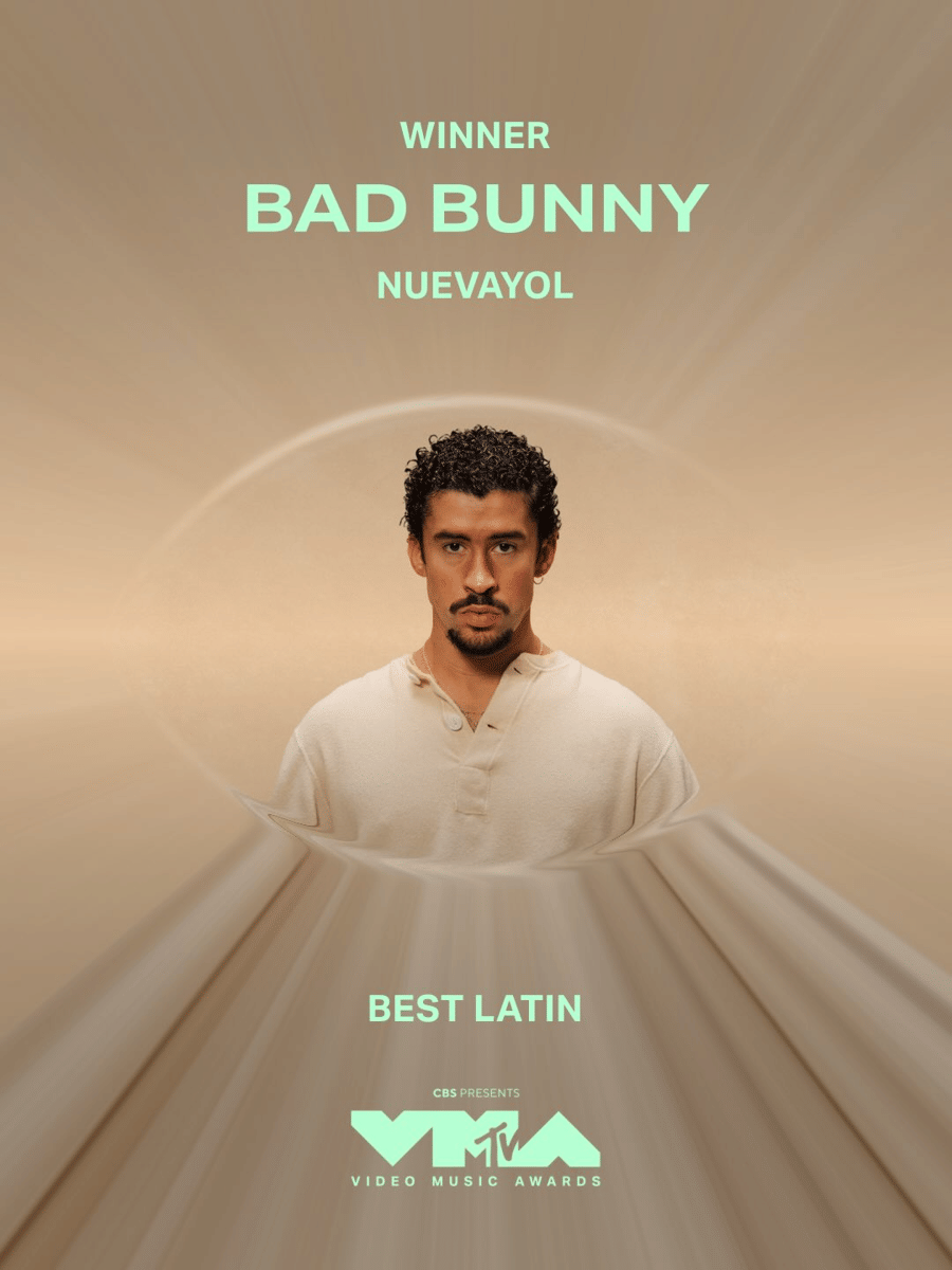 Bad Bunny memenangkan kategori Best Latin untuk "NUEVAYoL" di MTV VMAs 2026