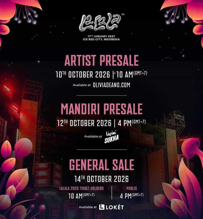 Unggahan Instagram terkait LaLaLa Festival 2027, dengan sumber yang dicantumkan sebagai lalala.fest.