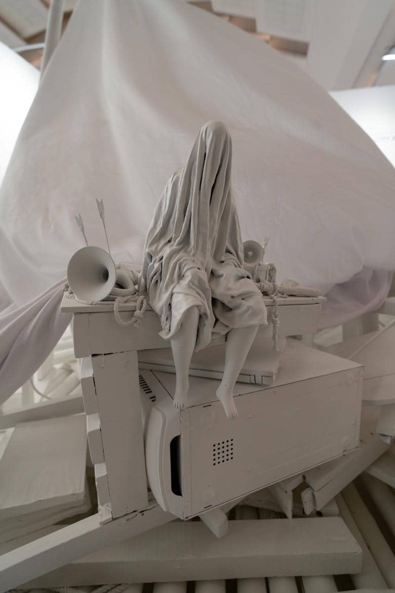 Day 1 _Lost at Sea (School of Medusa II)_ by Endry Pragusta at Bibit & Stockbit booth.JPG