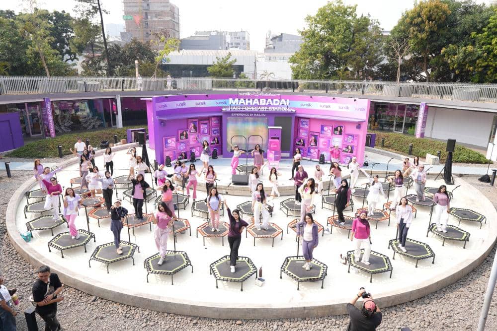 Serunya Trampoline Dance Bareng Sunsilk di MAHABADAI Hair Forecast Station